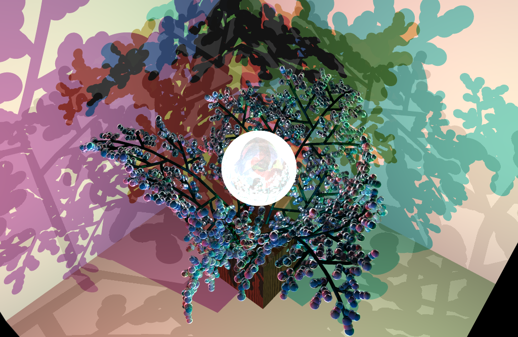 A Series of computer generated shapes in the form of natural sequence Fibonacci
